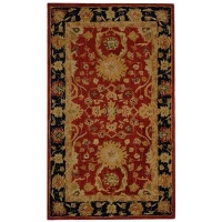 Safavieh AN517A Anatolia Collection Handmade Red and Navy Hand-Spun Wool Area Rug, 5-Feet by 8-Feet Safavieh AN517A Anatolia Collection Handmade Red and Navy Hand-Spun Wool Area Rug, 5-Feet by 8-Feet