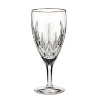 This newest group of stemware features the signature Lismore cuts on a graceful pulled stem with lovely open diamond , wedge cuts, and a platinum band on the rim.