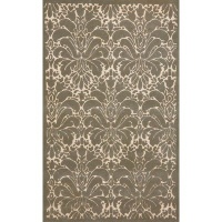 Liora Manne Seville Modern Damask Hand Tufted Rug, 8 by 10-Feet, Silver