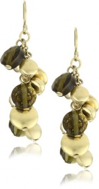 Kenneth Cole New York Smoky Topaz Gold Disc Cluster Linear Drop Earrings Kenneth Cole New York Smoky Topaz Gold Disc Cluster Linear Drop Earrings