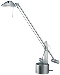 Normande Brushed Steel Halogen Desk Lamp (Not CA Compliant)