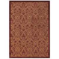 Couristan 1225/0110 PAVE Petite Damask 45-Inch by 62-Inch Chenille Area Rug, Garnet/Gold Couristan 1225/0110 PAVE Petite Damask 45-Inch by 62-Inch Chenille Area Rug, Garnet/Gold