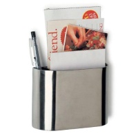 Amco Stainless Steel Magnetic Pocket Organizer with Note Pad and Pen Amco Stainless Steel Magnetic Pocket Organizer with Note Pad and Pen