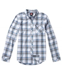 The perfect plaid. This shirt from Quiksilver redefines your weekend wardrobe with a chilled-out pattern. The perfect plaid. This shirt from Quiksilver redefines your weekend wardrobe with a chilled-out pattern.