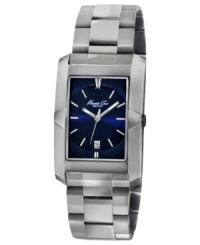 A longer case adds classic style to this handsome watch from Kenneth Cole New York. A longer case adds classic style to this handsome watch from Kenneth Cole New York.