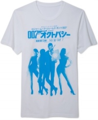 Get your Japanese Bond on in this cool Guess graphic tee. Get your Japanese Bond on in this cool Guess graphic tee.
