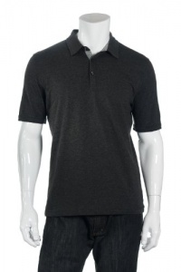 Alfani Red Charcoal Heather SS Polo Shirt Alfani Red Charcoal Heather SS Polo Shirt