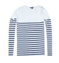 Tommy Hilfiger Women Fashion Striped Dot Logo T-shirt Blouse Tommy Hilfiger Women Fashion Striped Dot Logo T-shirt Blouse