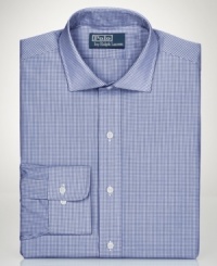 Execute your strategy with confidence by starting the day in this sleek, slim-fit dress shirt from Polo Ralph Lauren. Execute your strategy with confidence by starting the day in this sleek, slim-fit dress shirt from Polo Ralph Lauren.