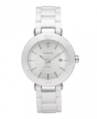 Fossil Women's CE1030 Ceramic Silver Dial Watch Fossil Women's CE1030 Ceramic Silver Dial Watch