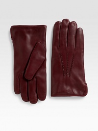 EXCLUSIVELY OURS. A must-have this season and for years to come in fine nappa leather with cashmere linings for incomparable warmth.About 9½ longCashmere liningLeatherDry cleanMade in Italy EXCLUSIVELY OURS. A must-have this season and for years to come in fine nappa leather with cashmere linings for incomparable warmth.About 9½ longCashmere liningLeatherDry cleanMade in Italy