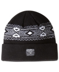 BBrrr! 'Memba to grab this solid beanie with unique pattern band by O'Neill as you head out the door. BBrrr! 'Memba to grab this solid beanie with unique pattern band by O'Neill as you head out the door.