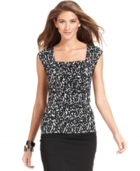 Add pop to your look with this cute sleeveless Style&co. top featuring ruching at the front. Wear it alone during the day or layer it under a chic blazer for the office. Add pop to your look with this cute sleeveless Style&co. top featuring ruching at the front. Wear it alone during the day or layer it under a chic blazer for the office.