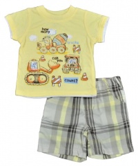 Kids Headquarters Baby-boys Newborn Trucks Top and Short Set Kids Headquarters Baby-boys Newborn Trucks Top and Short Set