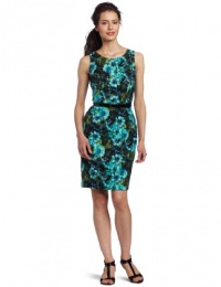 Evan Picone Women's Stretch Twill Printed Sheath Dress Evan Picone Women's Stretch Twill Printed Sheath Dress