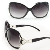 MLC Eyewear Stylish Oval Sunglasses 8034BKPB Black Frame Gradient Lenses for Women