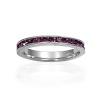 Bling Jewelry Sterling Silver February Birthstone Amethyst CZ Eternity Band Ring