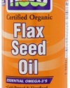 NOW Foods Flax Seed Oil, 24 Ounces