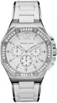 Women's Stainless Steel Chronograph Quartz Silver Dial Swarovski Crystals Silicone Band Women's Stainless Steel Chronograph Quartz Silver Dial Swarovski Crystals Silicone Band