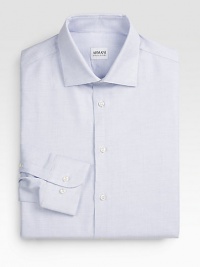 A boardroom basic, tailored in crisp, cool cotton and enhanced with a simple micro-dot pattern.Button-frontSpread collarCottonDry cleanImported A boardroom basic, tailored in crisp, cool cotton and enhanced with a simple micro-dot pattern.Button-frontSpread collarCottonDry cleanImported