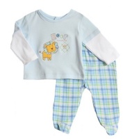 ABSORBA Baby-boys Newborn Little Lion Two Piece Footed Pant Set