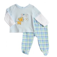 ABSORBA Baby-boys Newborn Little Lion Two Piece Footed Pant Set ABSORBA Baby-boys Newborn Little Lion Two Piece Footed Pant Set
