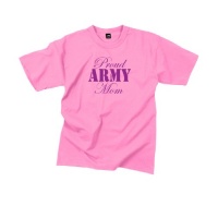 Women's Proud Army Mom Pink T-shirt Women's Proud Army Mom Pink T-shirt