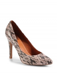 THE LOOKSnakeskin-print leatherPoint toePadded insoleSelf-covered heel, 3¾ (95mm)THE MATERIALLeather upperLeather lining and soleORIGINImported THE LOOKSnakeskin-print leatherPoint toePadded insoleSelf-covered heel, 3¾ (95mm)THE MATERIALLeather upperLeather lining and soleORIGINImported