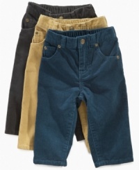 Transition him into the season with sweet style in these adorable corduroy pants from First Impressions. Transition him into the season with sweet style in these adorable corduroy pants from First Impressions.
