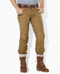 An essential pant in soft, durable cotton moleskin is tailored in a five-pocket jean silhouette with a straight leg, flat front and classic rise. An essential pant in soft, durable cotton moleskin is tailored in a five-pocket jean silhouette with a straight leg, flat front and classic rise.