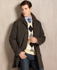 The Edgar from Lauren by Ralph Lauren demonstrates why the mac remains a raincoat classic: No bother with belts and epaulets; a cut that's left loose and easy through the body; and a length that falls just below your fingertips (but that's left long enough to cover any sport coat or suit jacket underneath). The Edgar from Lauren by Ralph Lauren demonstrates why the mac remains a raincoat classic: No bother with belts and epaulets; a cut that's left loose and easy through the body; and a length that falls just below your fingertips (but that's left long enough to cover any sport coat or suit jacket underneath).