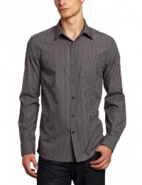 Kenneth Cole Men's Double Pocket Tonal Stripe Shirt Kenneth Cole Men's Double Pocket Tonal Stripe Shirt