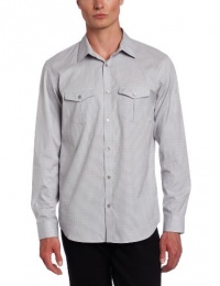 Calvin Klein Sportswear Men's Long Sleeve YD Micro Check Dobby Calvin Klein Sportswear Men's Long Sleeve YD Micro Check Dobby