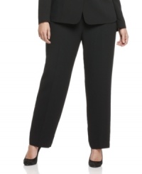 Versatile plus size fashion that's perfect for the office. These pants from Jones New York Collection can be easily paired with the matching suit jacket or your favorite cardigan. Versatile plus size fashion that's perfect for the office. These pants from Jones New York Collection can be easily paired with the matching suit jacket or your favorite cardigan.