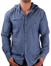 DC Shoes Crawford Men's Long Sleeve Hooded Button Up Shirt DC Shoes Crawford Men's Long Sleeve Hooded Button Up Shirt