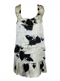 Fluet Womens Tiered Floral Print Silk Tunic Top Fluet Womens Tiered Floral Print Silk Tunic Top
