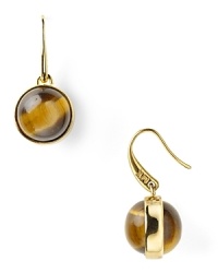 Follow your feline instincts and flaunt MICHAEL Michael Kors' tiger's eye earrings--the fierce stones lend exotic flair to staple tees or femme blouses.