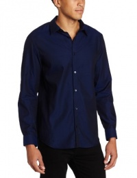 Calvin Klein Sportswear Men's Long Sleeve Mini Stripe Dobby Woven, Cadet Blue, Large Calvin Klein Sportswear Men's Long Sleeve Mini Stripe Dobby Woven, Cadet Blue, Large