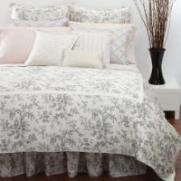 Lauren by Ralph Lauren Saint Honore Quilted Grey Standard Pillow Sham Lauren by Ralph Lauren Saint Honore Quilted Grey Standard Pillow Sham