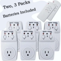 Wireless Remote Control Outlet Switch, Two 3 Packs (6 Outlets) for Appliances, Lamps, Air Conditioners, or any Electrical Equipment