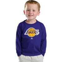 Los Angeles Lakers Adidas Kids (4-7) Primary Logo Long Sleeve T-Shirt Los Angeles Lakers Adidas Kids (4-7) Primary Logo Long Sleeve T-Shirt