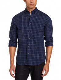 Nautica Men's Long Sleeve Wear To Work Windowpane Nautica Men's Long Sleeve Wear To Work Windowpane
