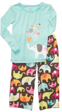Carter's Toddler 2 Piece Fleece PJ Set - Elephant-4T Carter's Toddler 2 Piece Fleece PJ Set - Elephant-4T