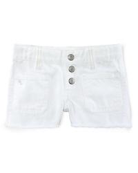 Perfect for warmer months, this essential denim short is designed in a laid-back, cut-off silhouette with cool patch pockets and a snap fly. Perfect for warmer months, this essential denim short is designed in a laid-back, cut-off silhouette with cool patch pockets and a snap fly.