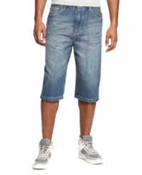 Throw these together with your favorite footwear for a look with some edge, these Sean John denim shorts are perfect for everyday style. Throw these together with your favorite footwear for a look with some edge, these Sean John denim shorts are perfect for everyday style.