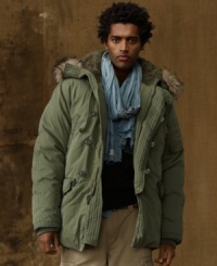 Prepare for hibernation in this heavy-duty down coat, ideal for surviving the Great Outdoors during the colder months with its elements of superior warmth. Prepare for hibernation in this heavy-duty down coat, ideal for surviving the Great Outdoors during the colder months with its elements of superior warmth.