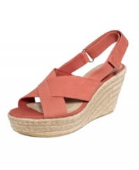 Easy-going espadrille. Easy Spirit's Valene wedge sandals feature an adjustable velcro ankle strap for maximum comfort and easy entry. Easy-going espadrille. Easy Spirit's Valene wedge sandals feature an adjustable velcro ankle strap for maximum comfort and easy entry.