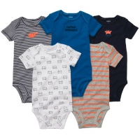 Carter's Boys 5 Pack Sea Time Fun Bodysuits (12 Months)