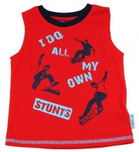 Sweet & Soft Baby-boys 6-24M Infant Red Skateboard Tank Top Sweet & Soft Baby-boys 6-24M Infant Red Skateboard Tank Top