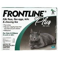 Merial Frontline Plus Flea and Tick Control for Cats and Kittens, 6 Doses Merial Frontline Plus Flea and Tick Control for Cats and Kittens, 6 Doses